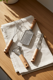 Set de 9 Accesorios de Cocina Premium con Mango de Madera