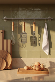 Set de 9 Accesorios de Cocina Premium con Mango de Madera