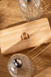 Contenedores Aceite y Vinagre de Vidrio y metal con Base de Madera