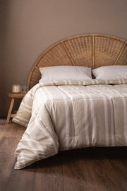 Acolchado Plumón de Fibra Sintética Estampa Rayas