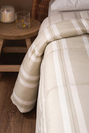 Acolchado Plumón de Fibra Sintética Estampa Rayas