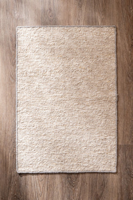 Alfombra de Ambiente de Lana y Yute con Borde Color 60x90cm