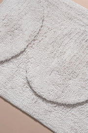 Alfombra de Baño 100% Algodón en 40x60cm con Círculos en Relieve