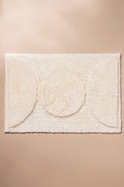 Alfombra de Baño 100% Algodón en 50x80cm con Círculos en Relieve