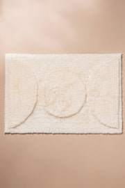 Alfombra de Baño 100% Algodón en 50x80cm con Círculos en Relieve