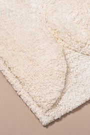 Alfombra de Baño 100% Algodón en 50x80cm con Círculos en Relieve