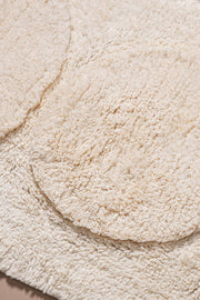 Alfombra de Baño 100% Algodón en 50x80cm con Círculos en Relieve