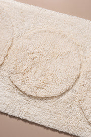 Alfombra de Baño 100% Algodón en 50x80cm con Círculos en Relieve