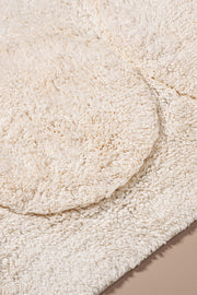 Alfombra de Baño 100% Algodón en 50x80cm con Círculos en Relieve