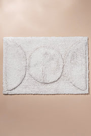 Alfombra de Baño 100% Algodón en 50x80cm con Círculos en Relieve