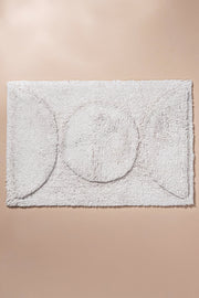 Alfombra de Baño 100% Algodón en 50x80cm con Círculos en Relieve