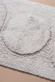 Alfombra de Baño 100% Algodón en 50x80cm con Círculos en Relieve