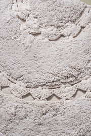 Alfombra 100% Algodón con Borlas y Crochet 40x60cm