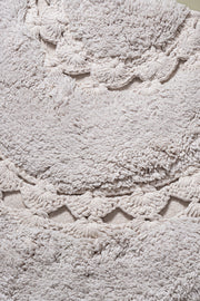 Alfombra 100% Algodón con Borlas y Crochet 40x60cm