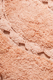 Alfombra 100% Algodón con Borlas y Crochet 40x60cm