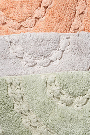 Alfombra 100% Algodón con Borlas y Crochet 40x60cm