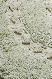 Alfombra 100% Algodón con Borlas y Crochet 40x60cm