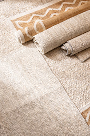 Alfombra de Ambiente de Lana y Yute con Borde Color 120x180cm