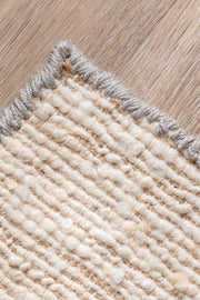 Alfombra de Ambiente de Lana y Yute con Borde Color 120x180cm