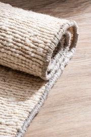 Alfombra de Ambiente de Lana y Yute con Borde Color 120x180cm