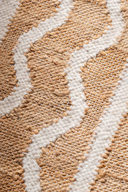 Alfombra de Ambiente Yute y Zigzag en Lana con Flecos 120x180cm