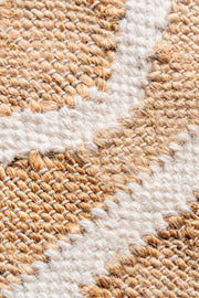 Alfombra de Ambiente Yute y Zigzag en Lana con Flecos 120x180cm