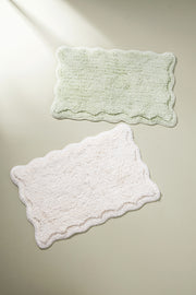 Alfombra de Baño 100% Algodón de 40x60cm con Borde Onditas