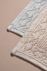 Alfombra Jacquard 100% Algodón en 50x80cm Terminación Stonewash