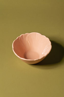 Bowl Glaze Flower Petal 12cm Peach