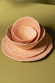 Bowl Glaze Flower Petal 12cm Peach