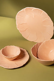 Bowl Glaze Flower Petal 12cm Peach