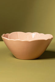 Bowl Ensalada Glaze Flower Petal 20cm Peach