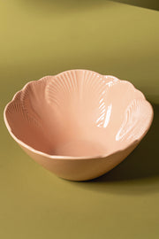 Bowl Ensalada Glaze Flower Petal 20cm Peach
