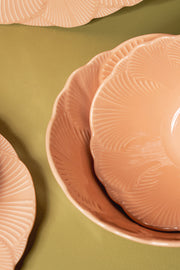 Bowl Ensalada Glaze Flower Petal 20cm Peach