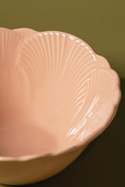 Bowl Glaze Flower Petal 16cm Peach