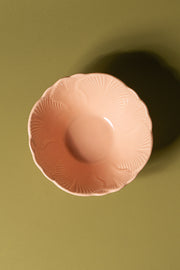 Bowl Glaze Flower Petal 16cm Peach