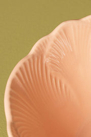 Bowl Glaze Flower Petal 16cm Peach