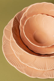 Bowl Glaze Flower Petal 16cm Peach