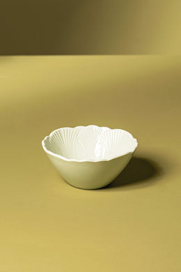 Bowl Glaze Flower Petal 12cm Verde