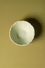 Bowl Glaze Flower Petal 12cm Verde