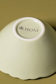 Bowl Glaze Flower Petal 12cm Verde