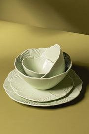 Bowl Glaze Flower Petal 12cm Verde