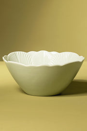 Bowl Glaze Flower Petal 16cm Verde