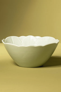 Bowl Glaze Flower Petal 16cm Verde