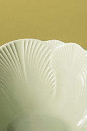 Bowl Glaze Flower Petal 16cm Verde