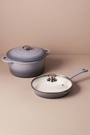 Sartén Con Tapa Dutch Oven Hierro Fundido Gris 26cm
