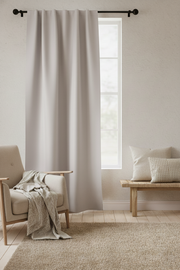 Cortina Blackout Textil Gris HOM