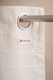 Cortina de Baño de Algodón con detalle Plumeti