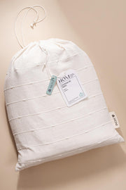 Cortina de Baño de Algodón con detalle Plumeti