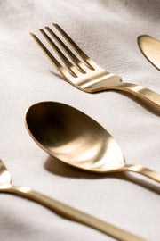 Cubiertos Setx4 piezas Gold Dorado Opaco